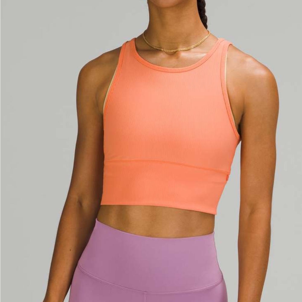 Lululemon power pivot Women's Orange Athletic tank Top